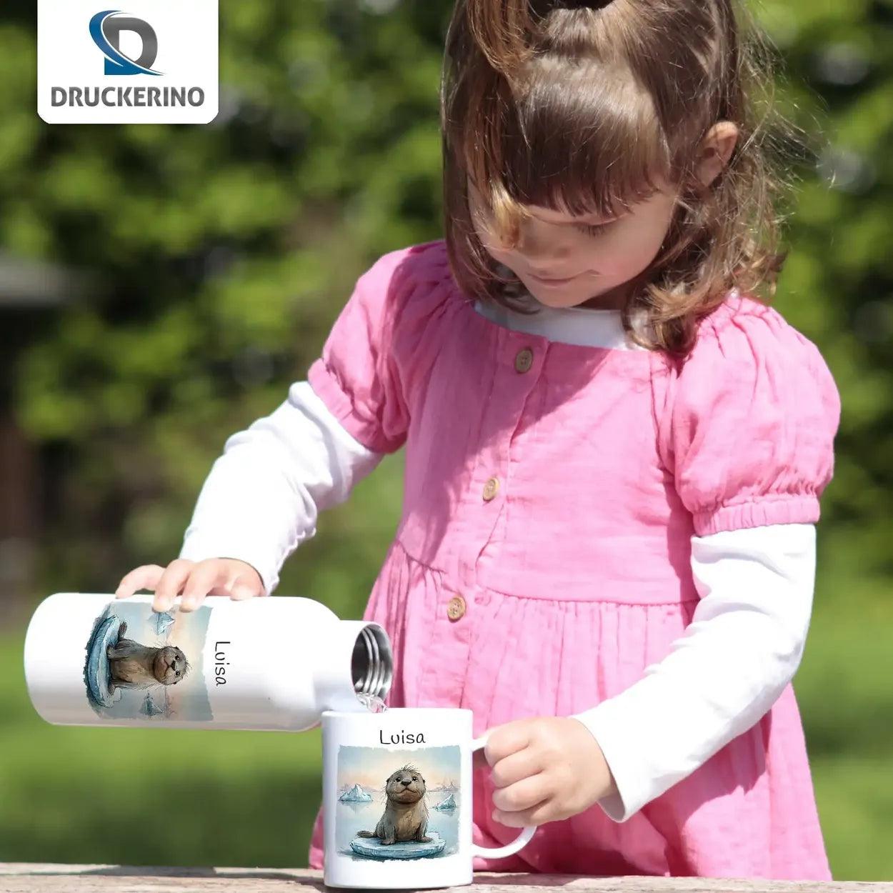 Kinder Trinkflasche Wasserspaß Otter - Druckerino