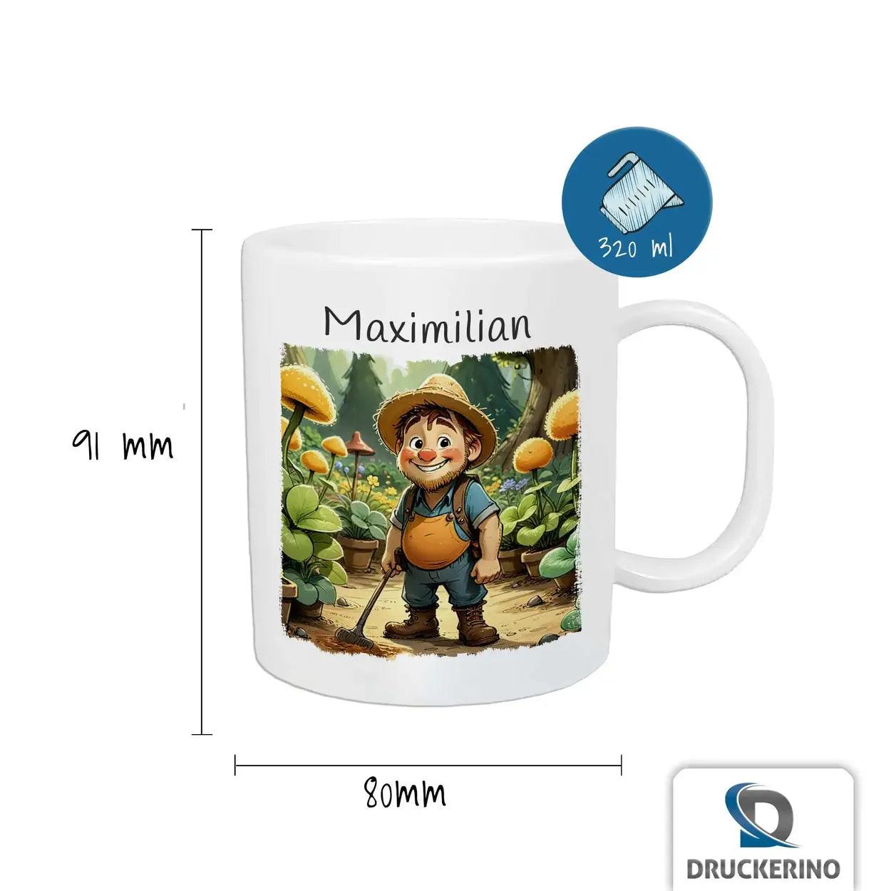 Kindertasse mit Namen | Abenteuer-Freund - Druckerino