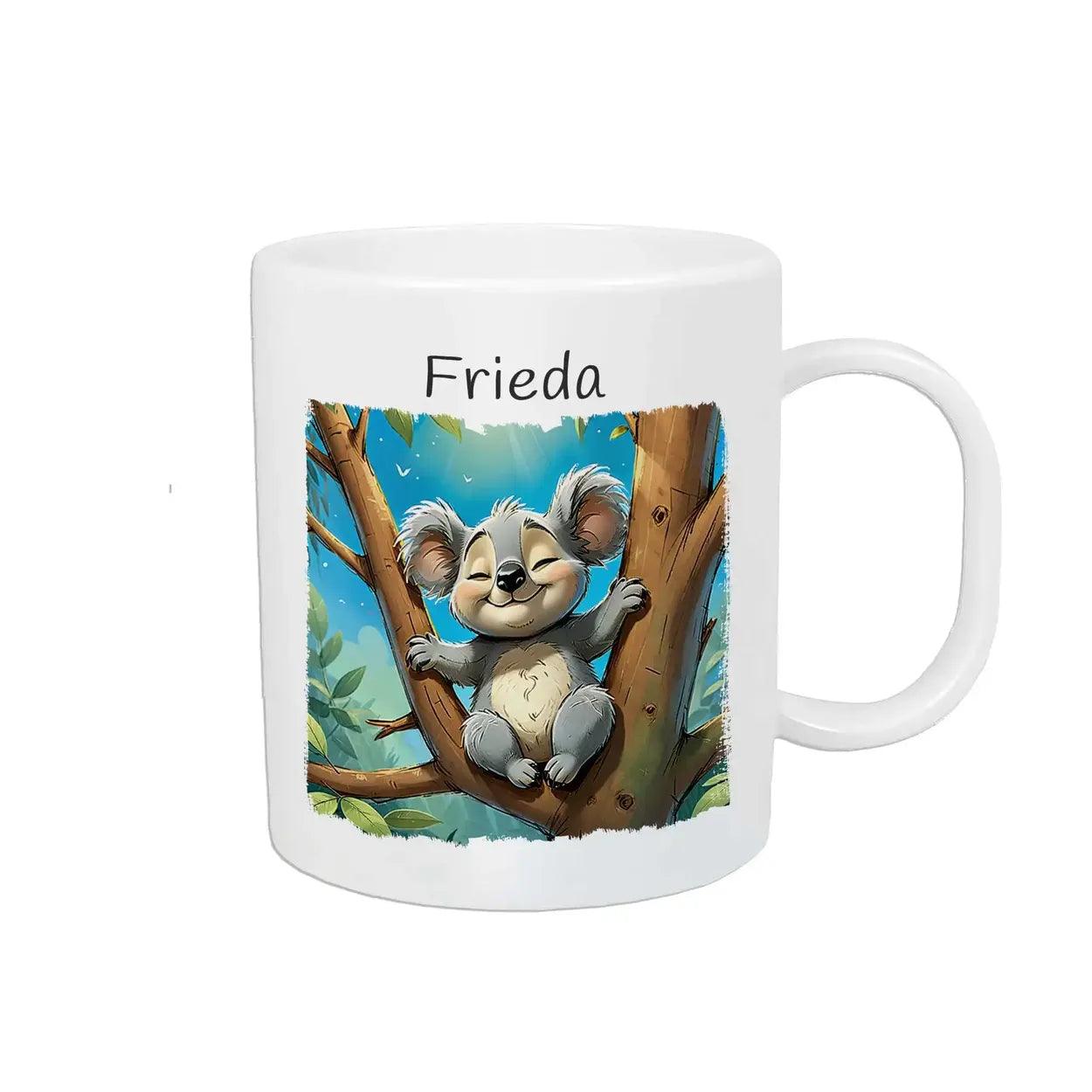 Kindertasse mit Namen | Abenteuer Koala - Druckerino