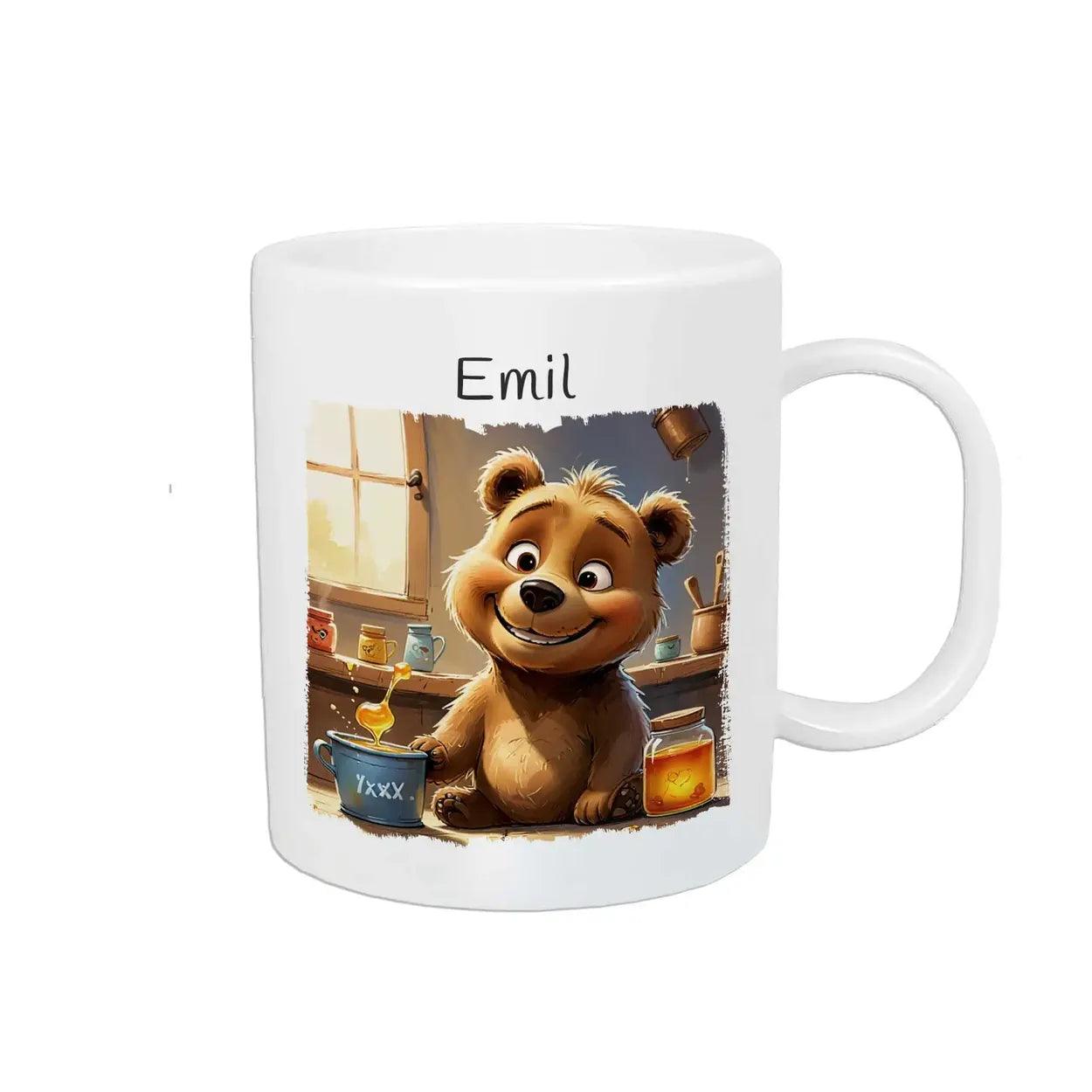 Kindertasse mit Namen | Abenteuerbaerchen | 320ml - Druckerino