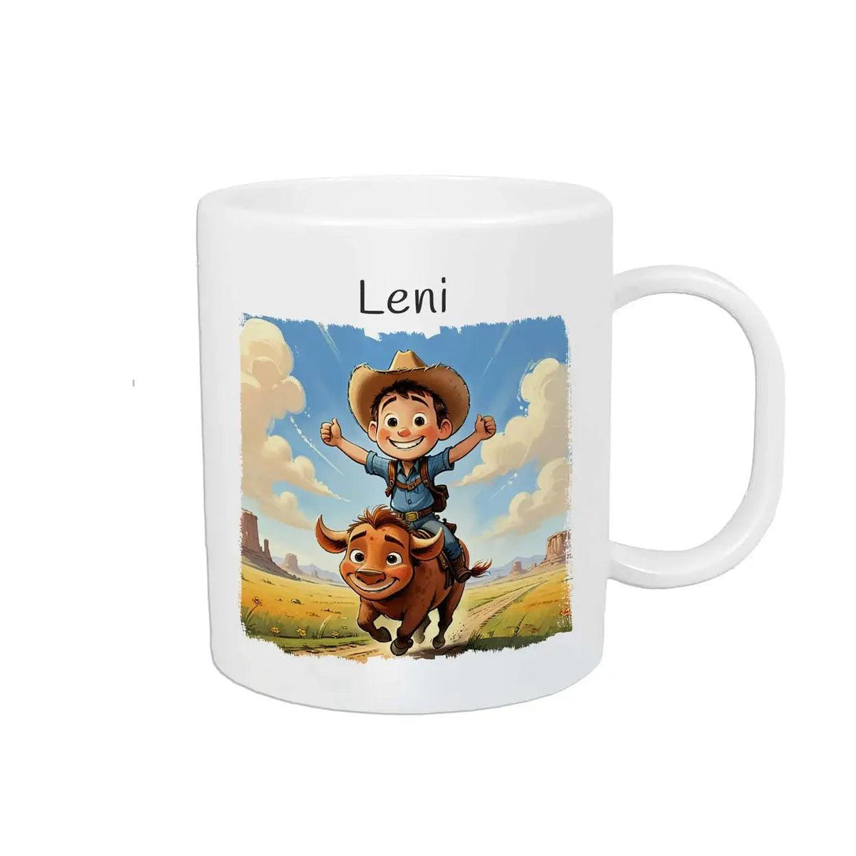 Kindertasse mit Namen | Abenteuerreiter - Druckerino