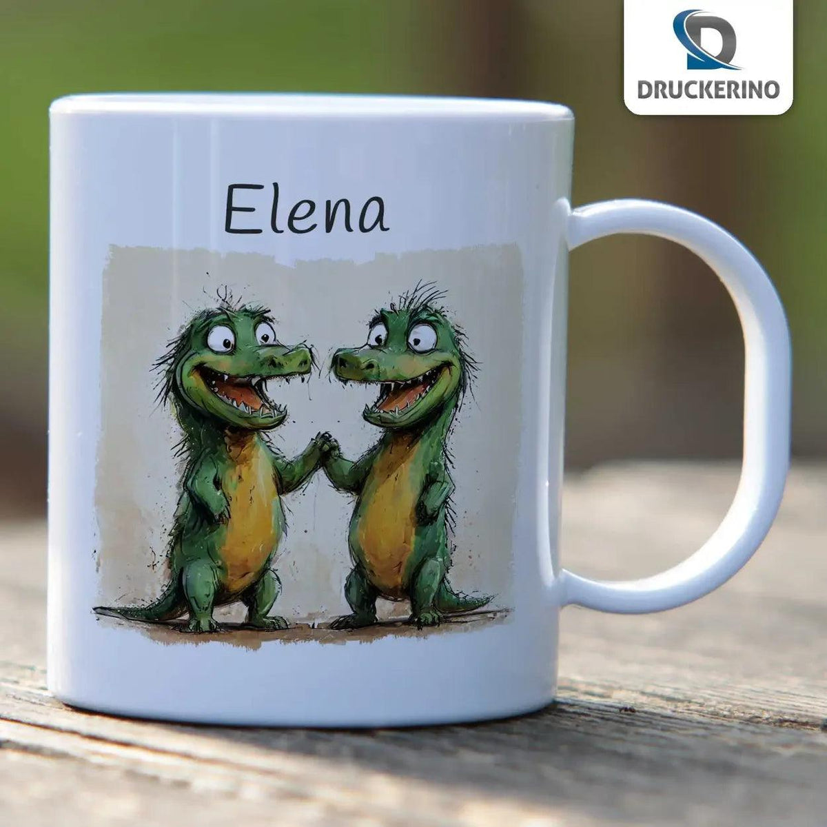 Kindertasse mit Namen | Dino-Duell - Druckerino