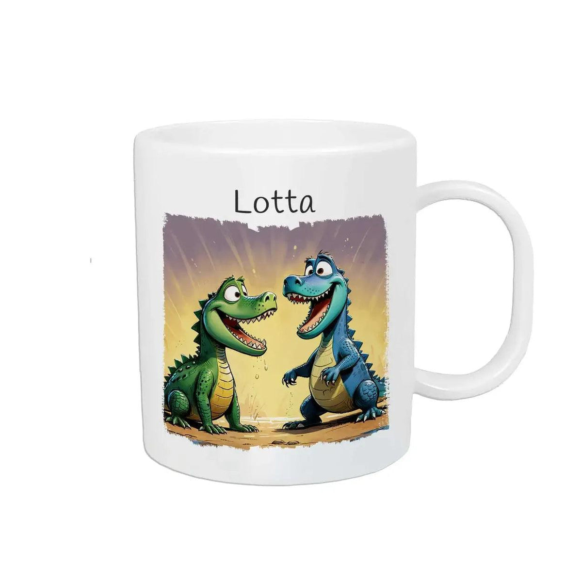 Kindertasse mit Namen | Dino-Freunde Spaß - Druckerino