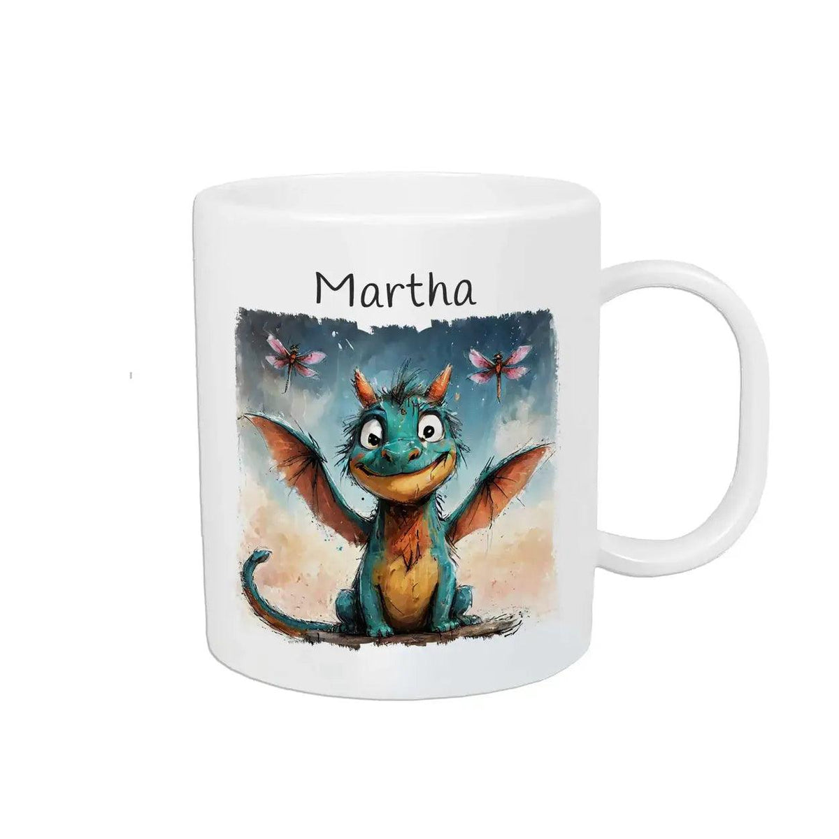 Kindertasse mit Namen | Drachenflieger-Abenteuer - Druckerino