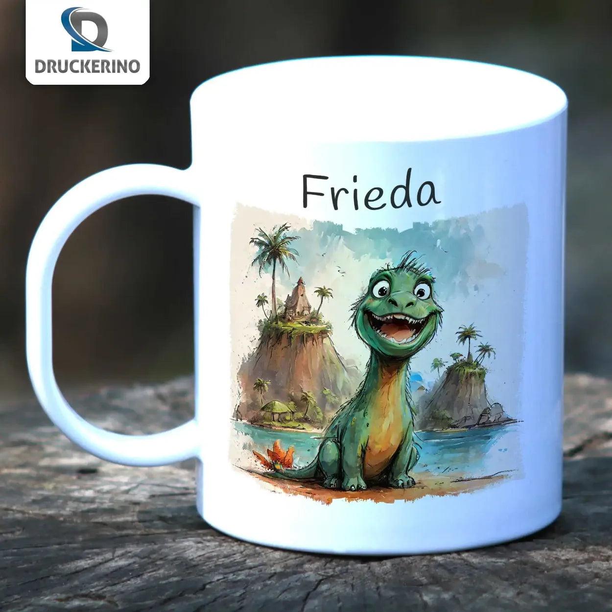 Kindertasse mit Namen | Dschungelabenteuer - Druckerino