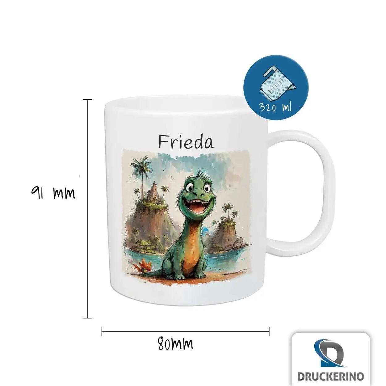 Kindertasse mit Namen | Dschungelabenteuer - Druckerino