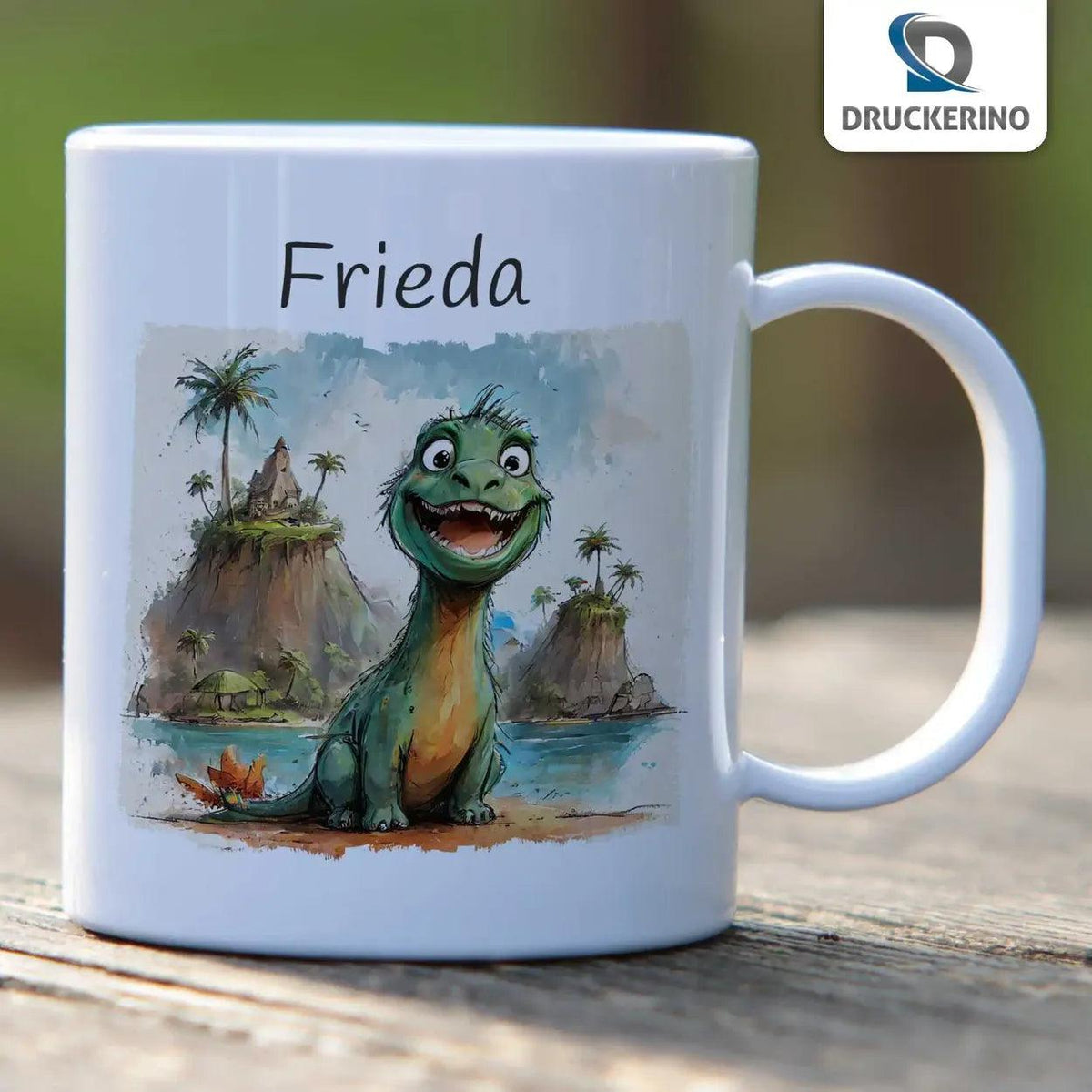 Kindertasse mit Namen | Dschungelabenteuer - Druckerino