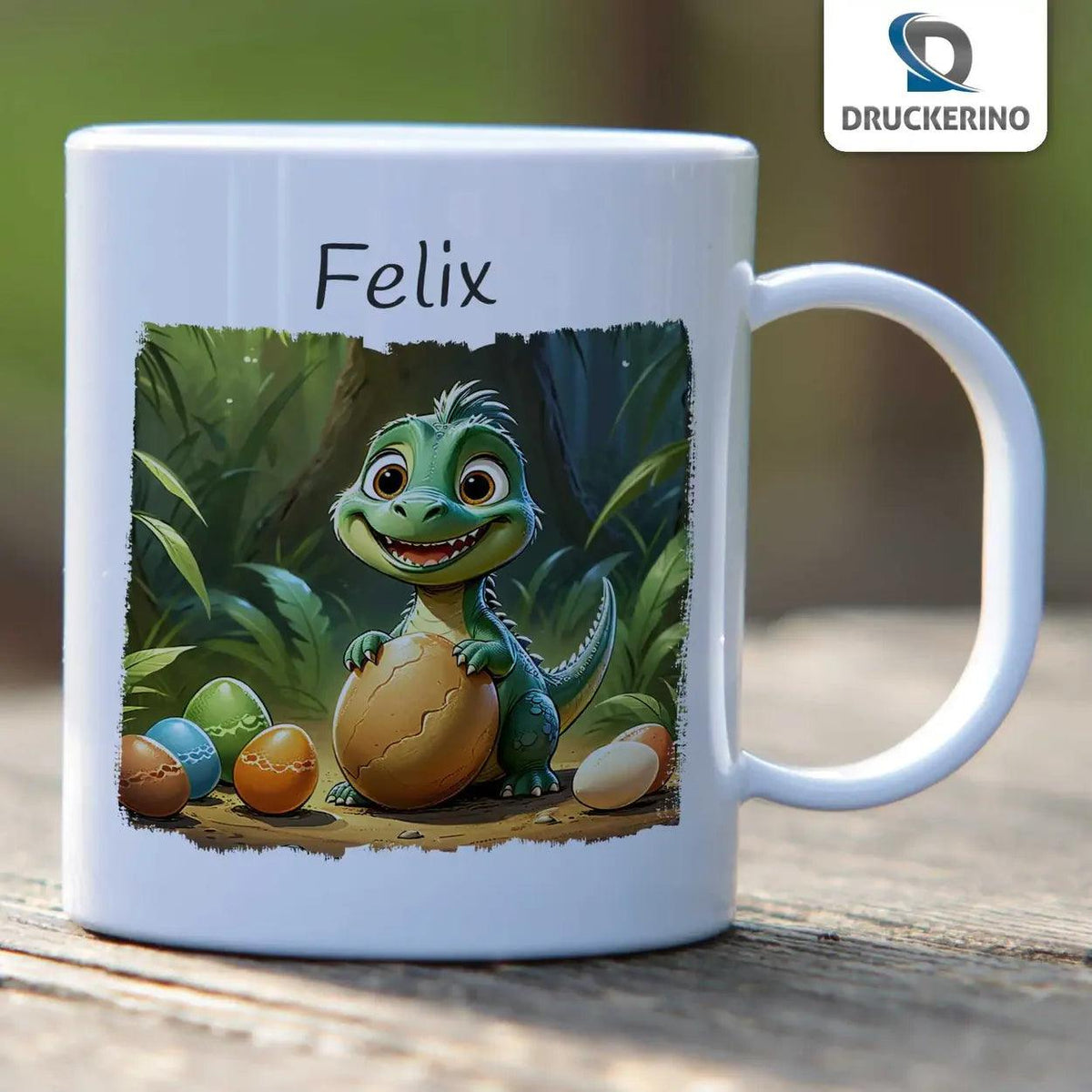 Kindertasse mit Namen | Dschungelfreund - Druckerino