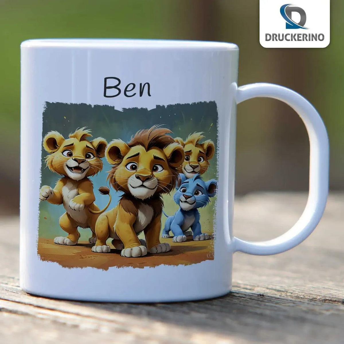 Kindertasse mit Namen | Dschungelfreunde-Abenteuer - Druckerino