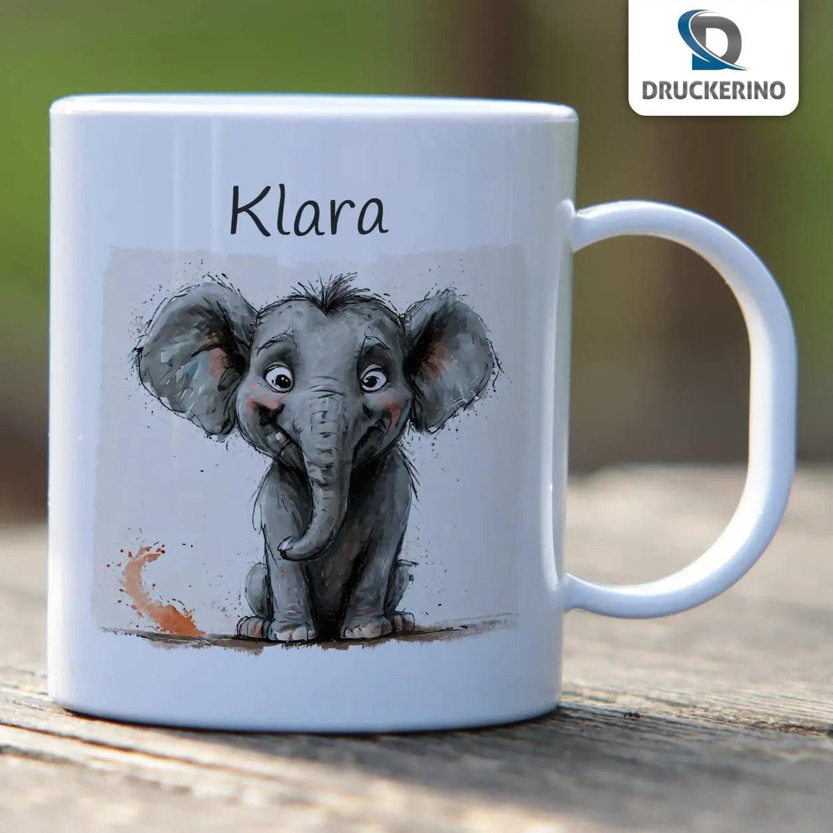 Kindertasse mit Namen | Elefantenzauber - Druckerino