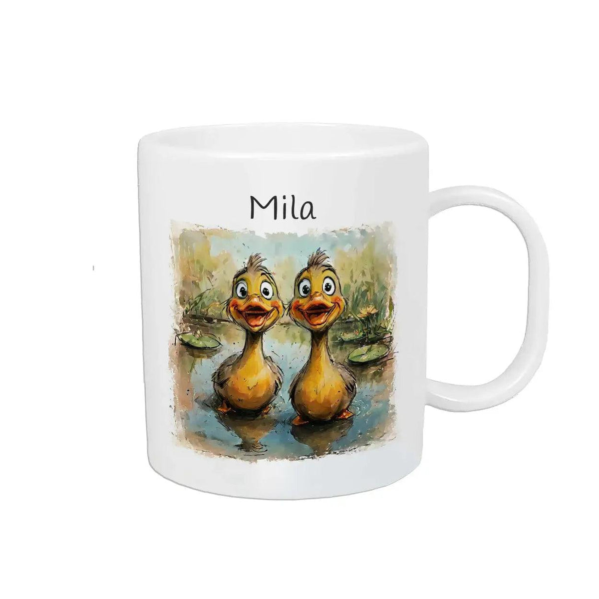 Kindertasse mit Namen | Entenfreunde Abenteuer - Druckerino