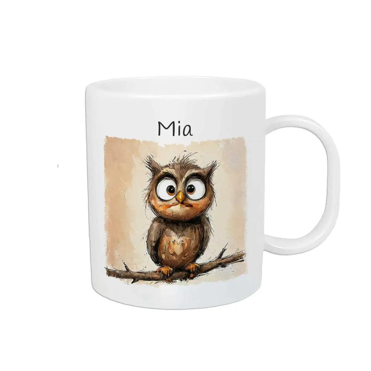 Kindertasse mit Namen | Eulenfreund - Druckerino
