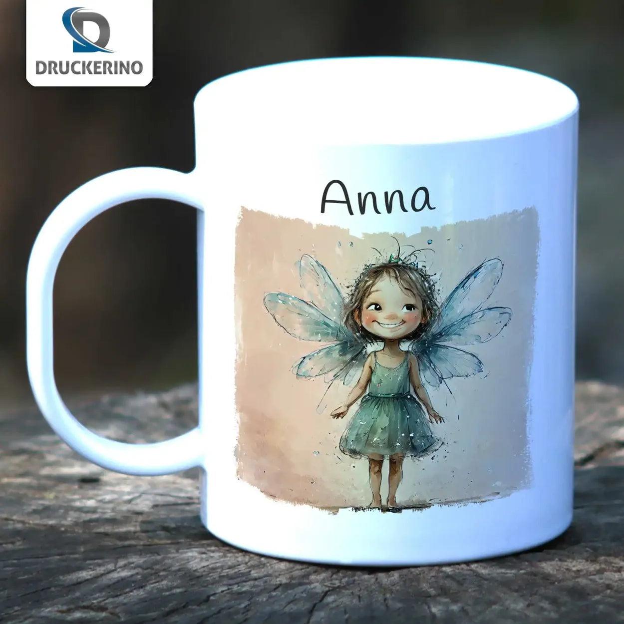 Kindertasse mit Namen | Feenmagie - Druckerino