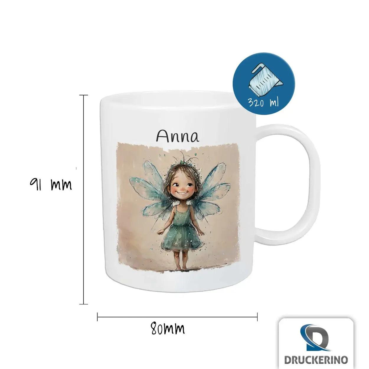 Kindertasse mit Namen | Feenmagie - Druckerino