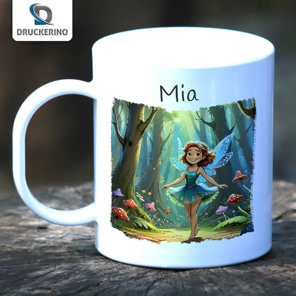 Kindertasse mit Namen | Feenwald Abenteuer - Druckerino