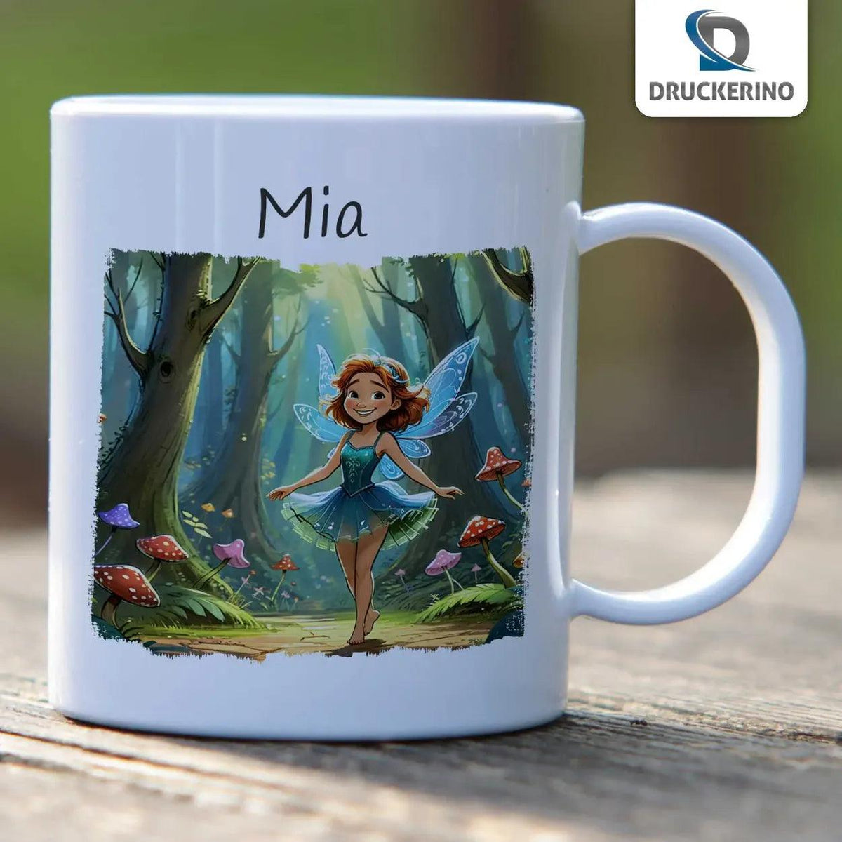 Kindertasse mit Namen | Feenwald Abenteuer - Druckerino
