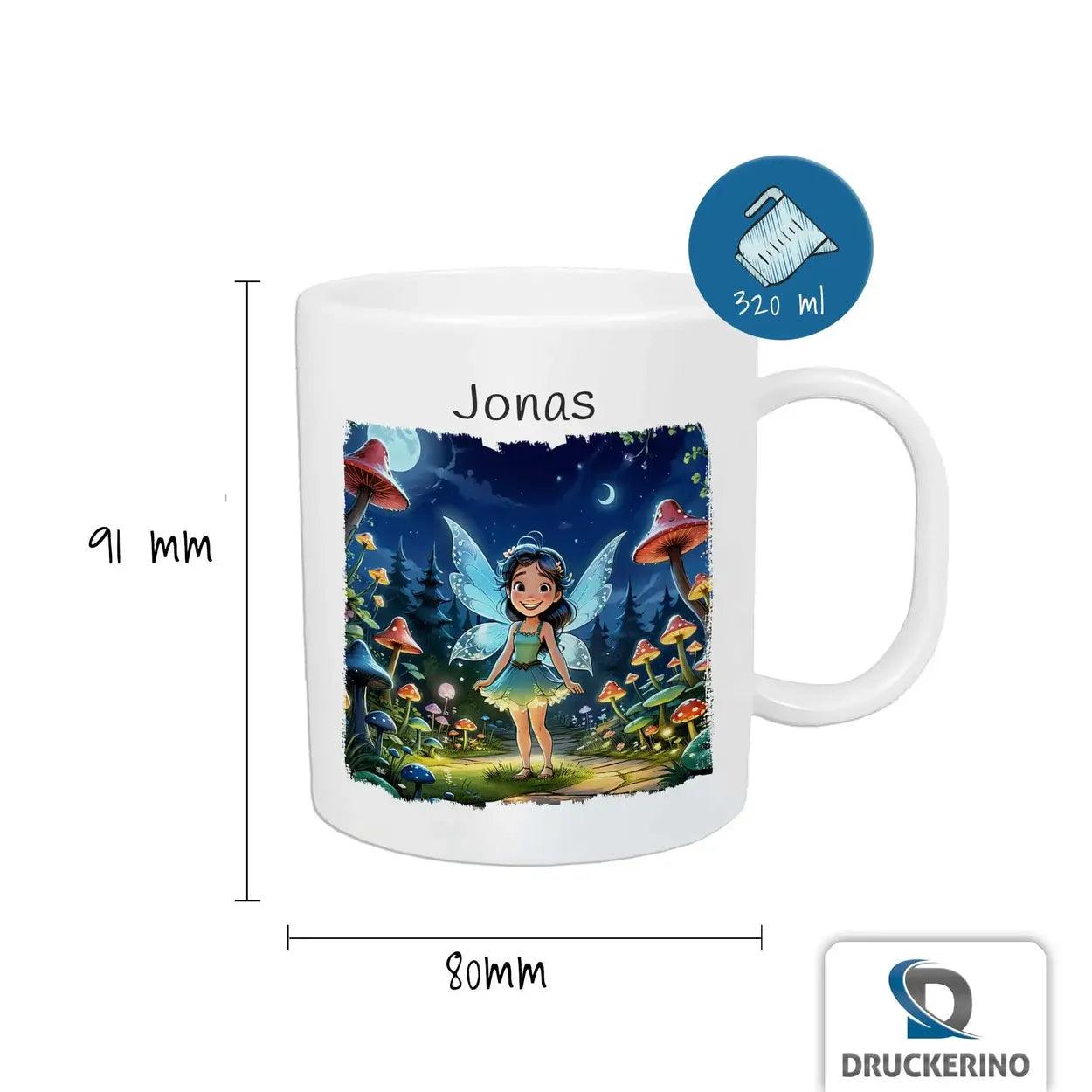 Kindertasse mit Namen | Feenwald-Abenteuer - Druckerino