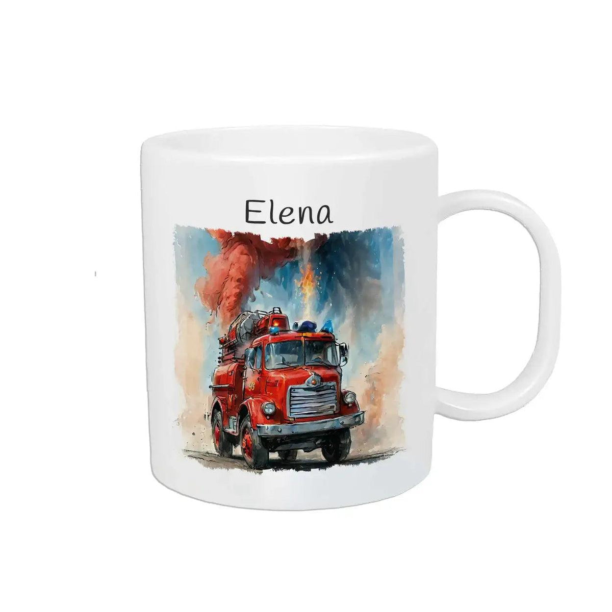 Kindertasse mit Namen | Feuerwehr-Helden - Druckerino