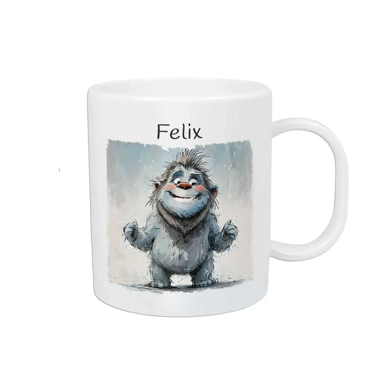 Kindertasse mit Namen | Flauschmonster-Abenteuer - Druckerino