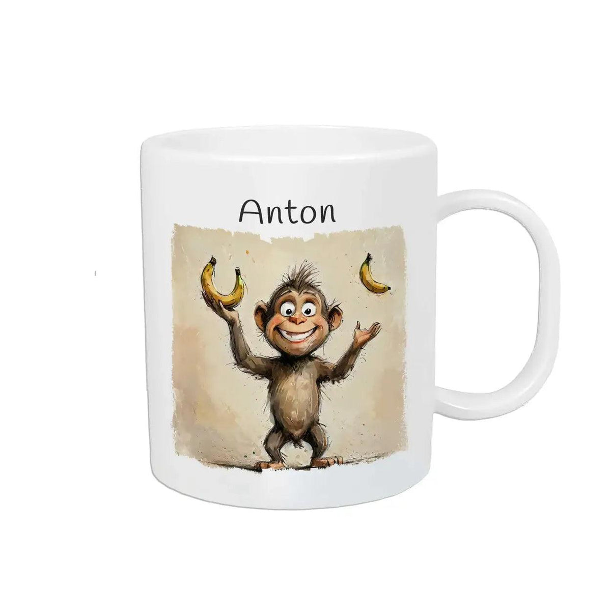 Kindertasse mit Namen | Frecher Affen Spaß - Druckerino