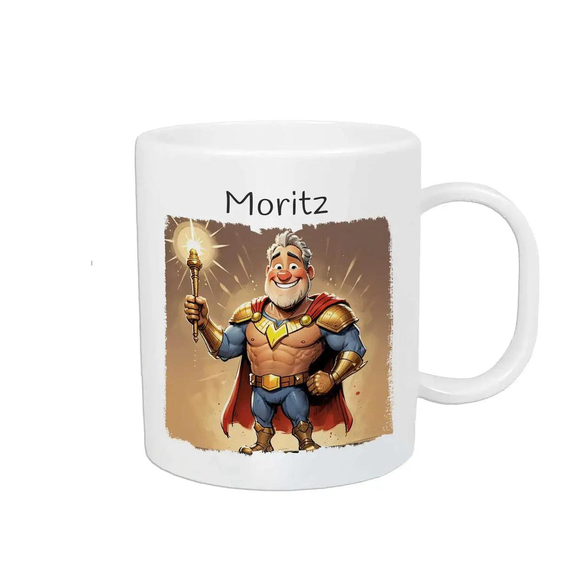 Kindertasse mit Namen | Heldenmut im Morgengrauen - Druckerino