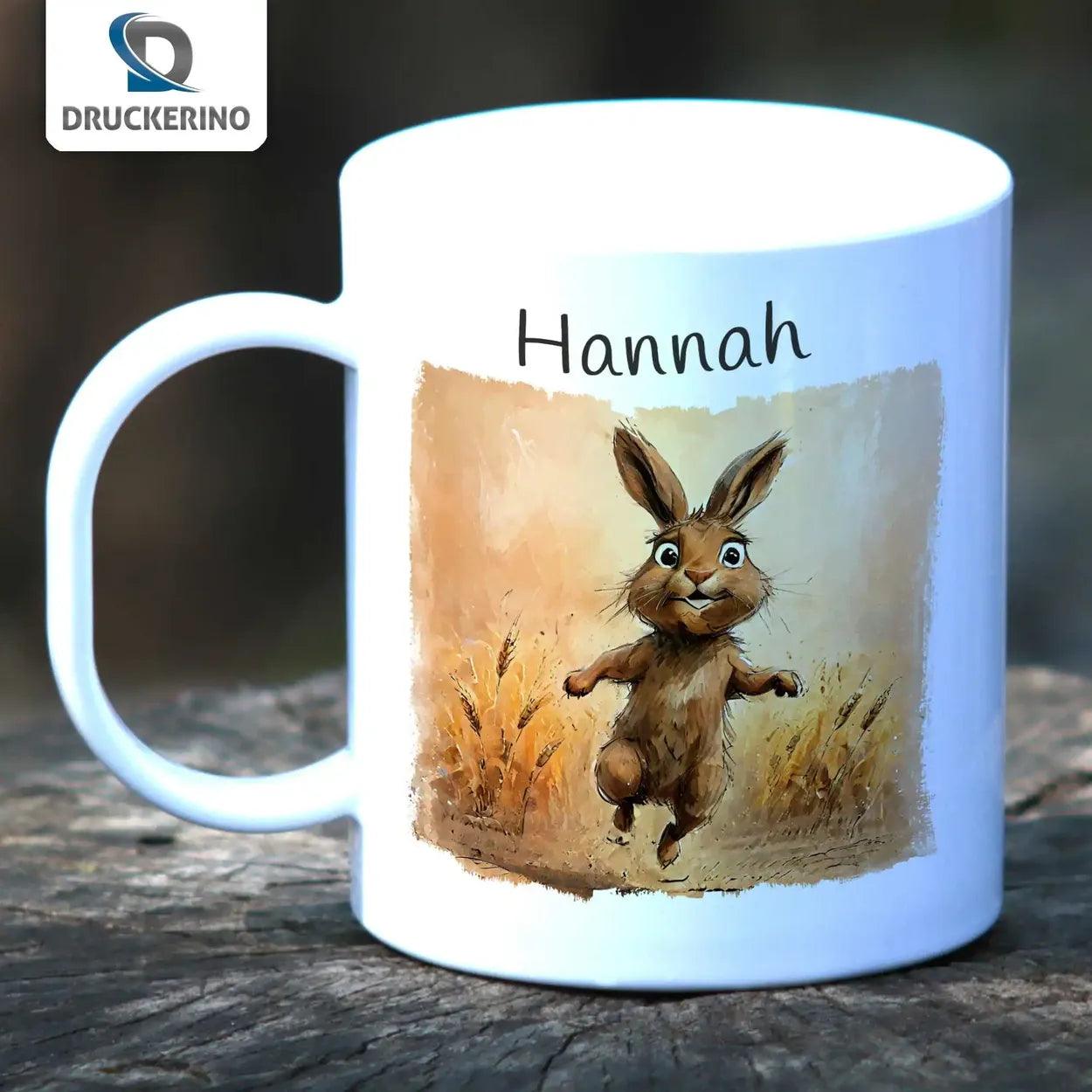 Kindertasse mit Namen | Hoppelfreund - Druckerino