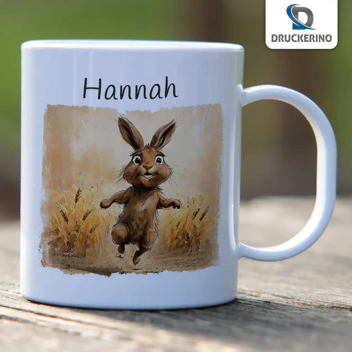 Kindertasse mit Namen | Hoppelfreund - Druckerino