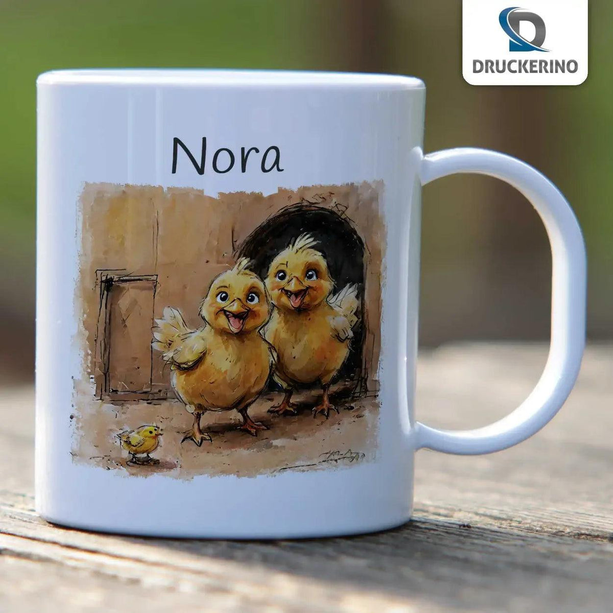 Kindertasse mit Namen | Kükenfreunde - Druckerino