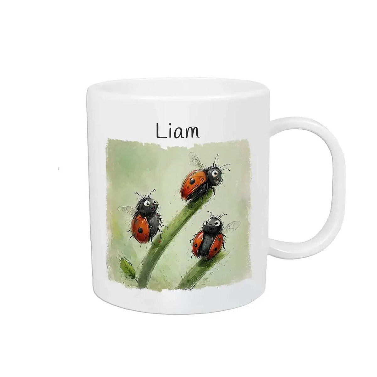 Kindertasse mit Namen | Marienkäfer-Zauber - Druckerino