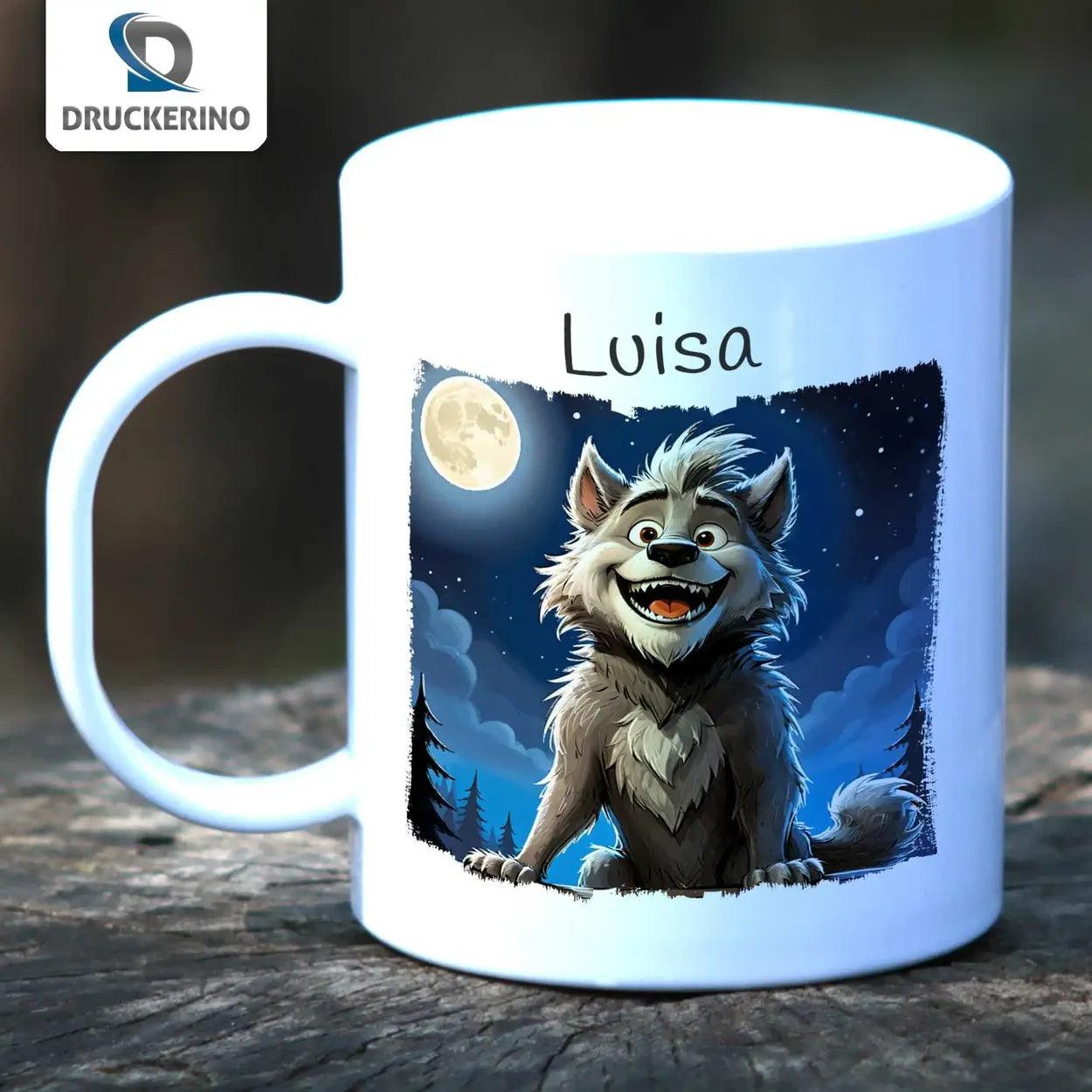 Kindertasse mit Namen | Mondlicht-Heuler - Druckerino