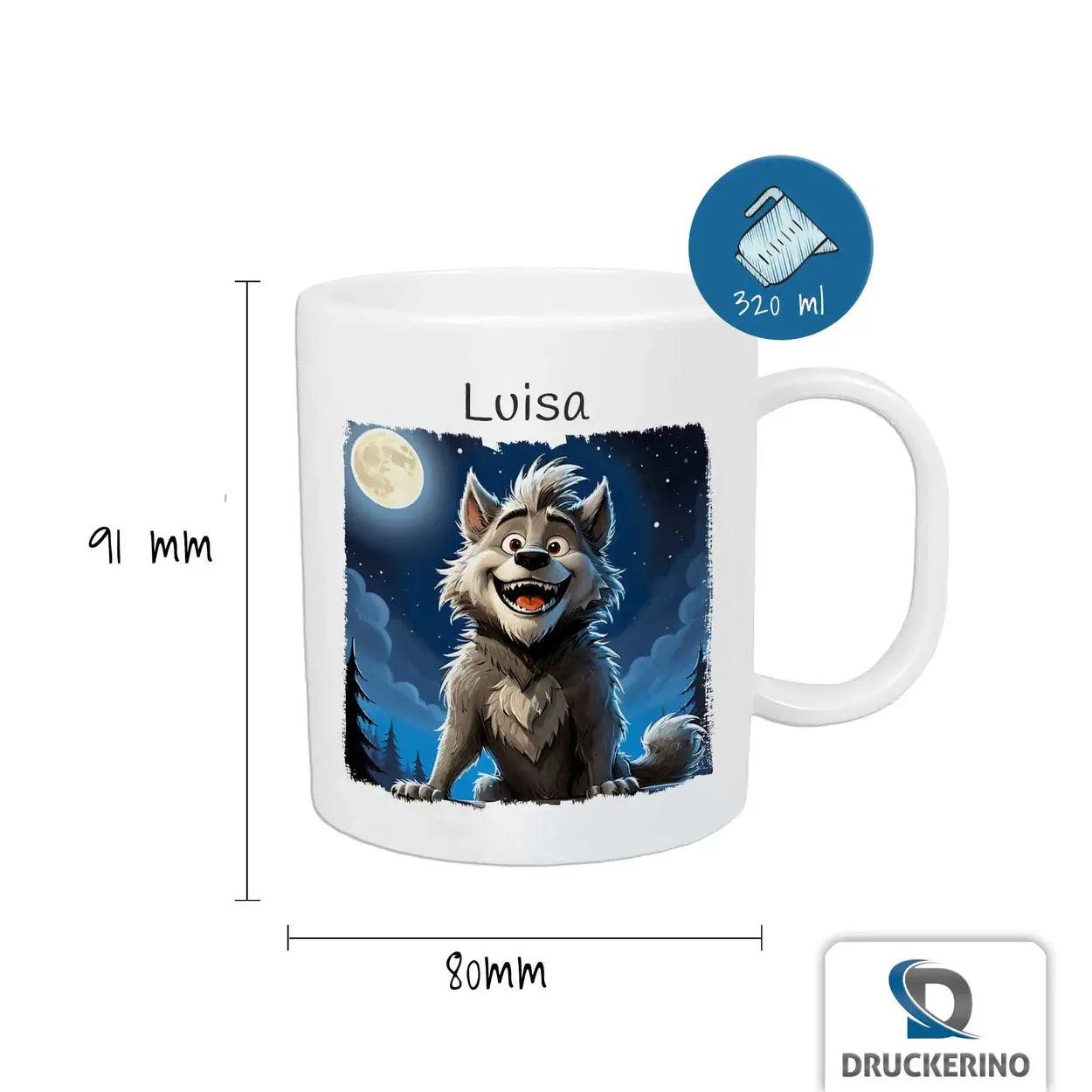 Kindertasse mit Namen | Mondlicht-Heuler - Druckerino