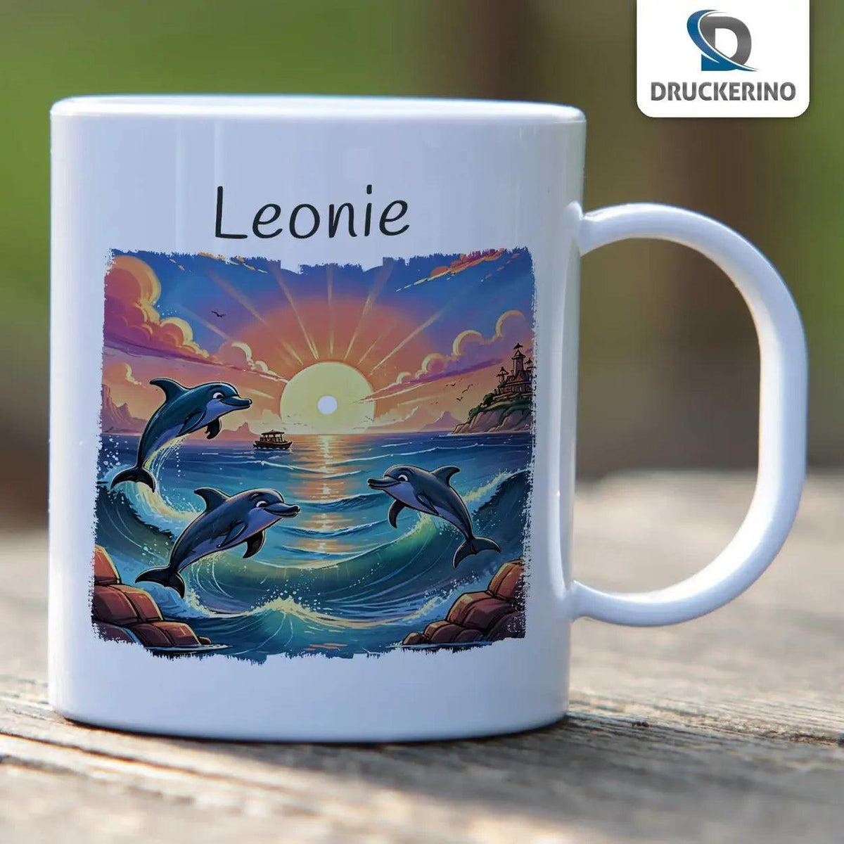Kindertasse mit Namen | Ozeanabenteuer - Druckerino