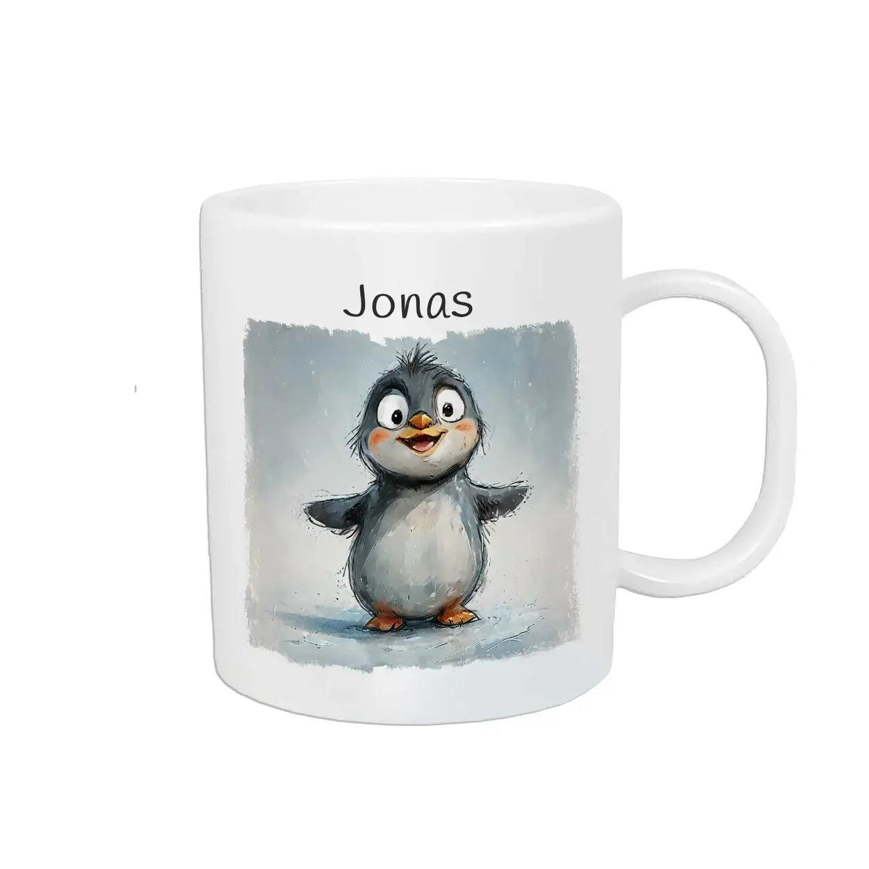 Kindertasse mit Namen | Pinguin-Abenteuer - Druckerino