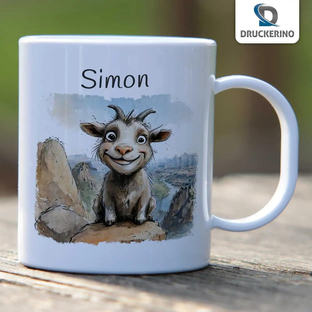 Kindertasse mit Namen | Safari-Abenteuer - Druckerino