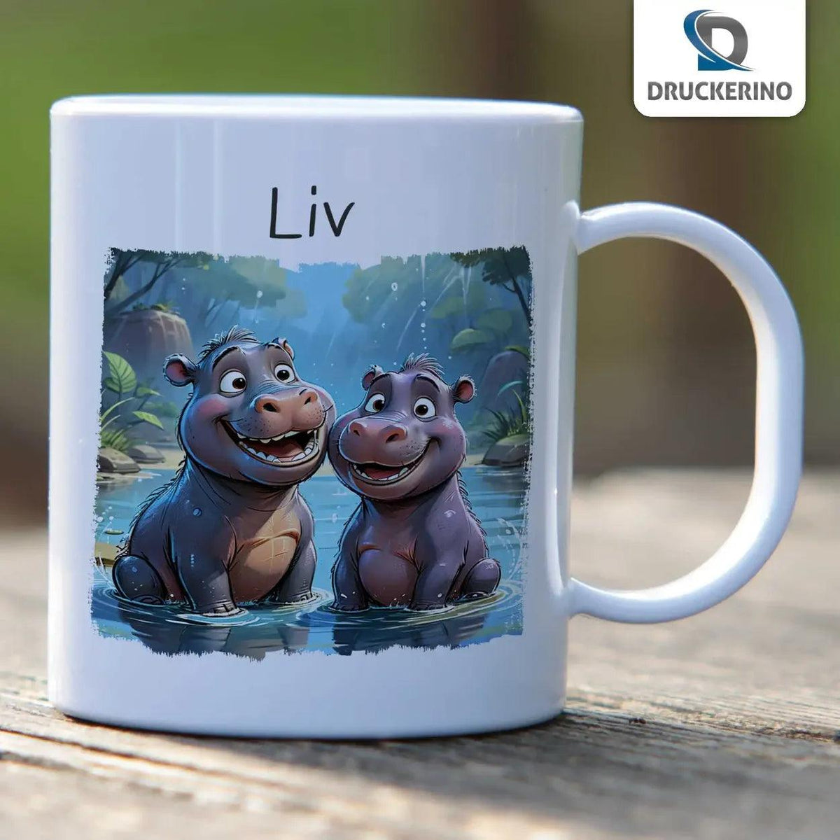 Kindertasse mit Namen | Safari-Abenteuer - Druckerino