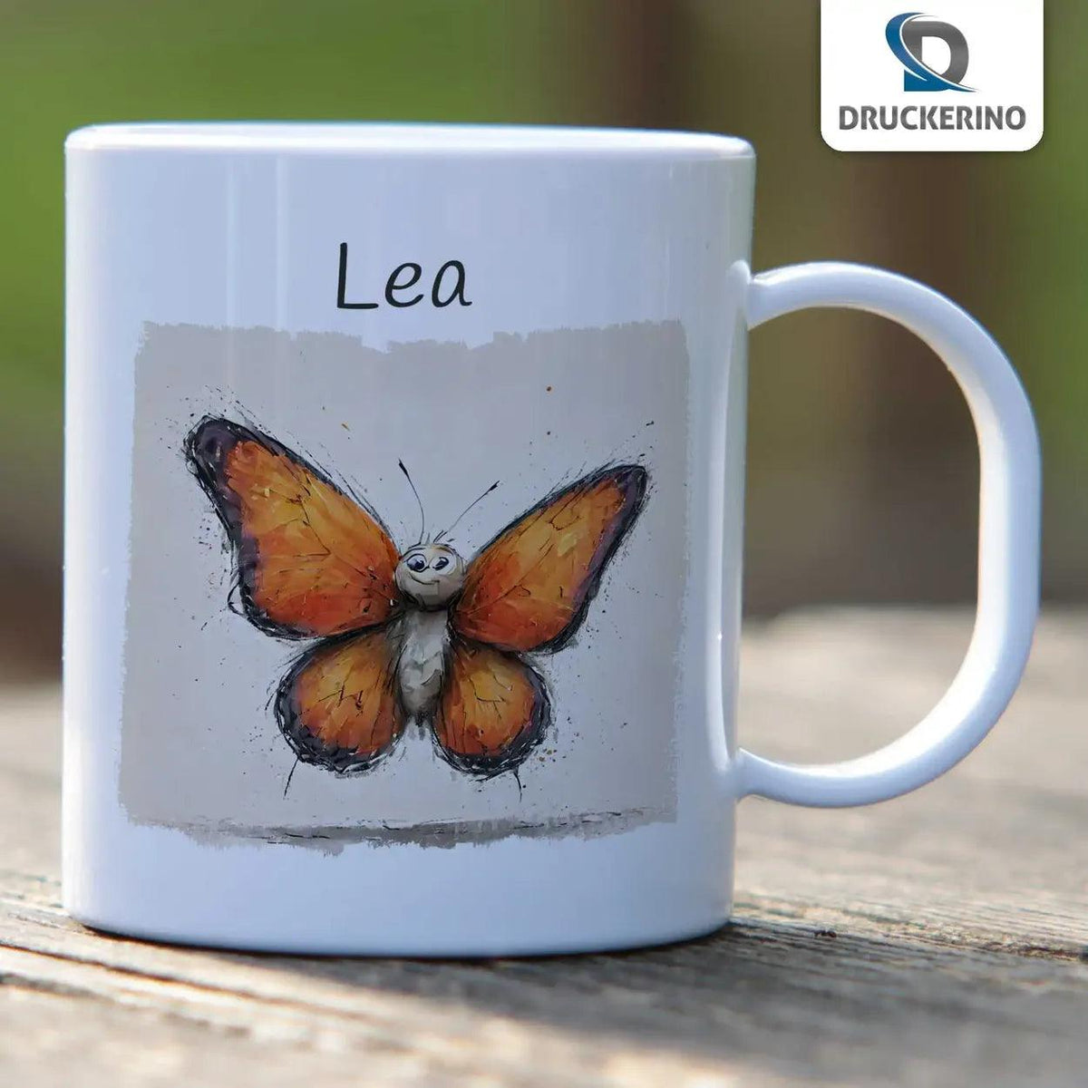 Kindertasse mit Namen | Schmetterlingstraum - Druckerino