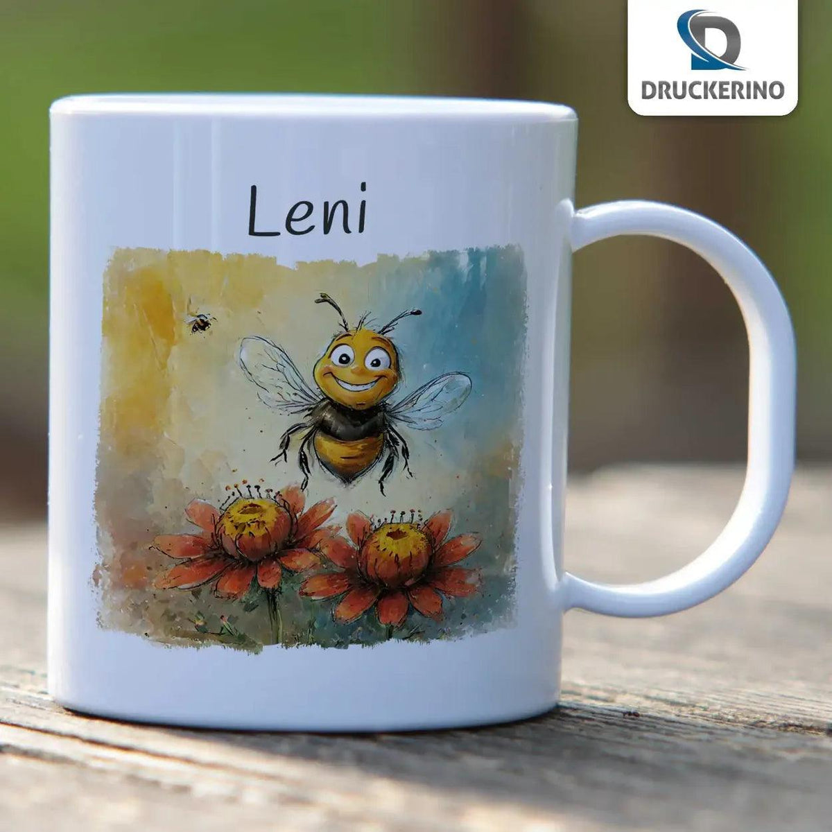 Kindertasse mit Namen | Summendes Glück - Druckerino