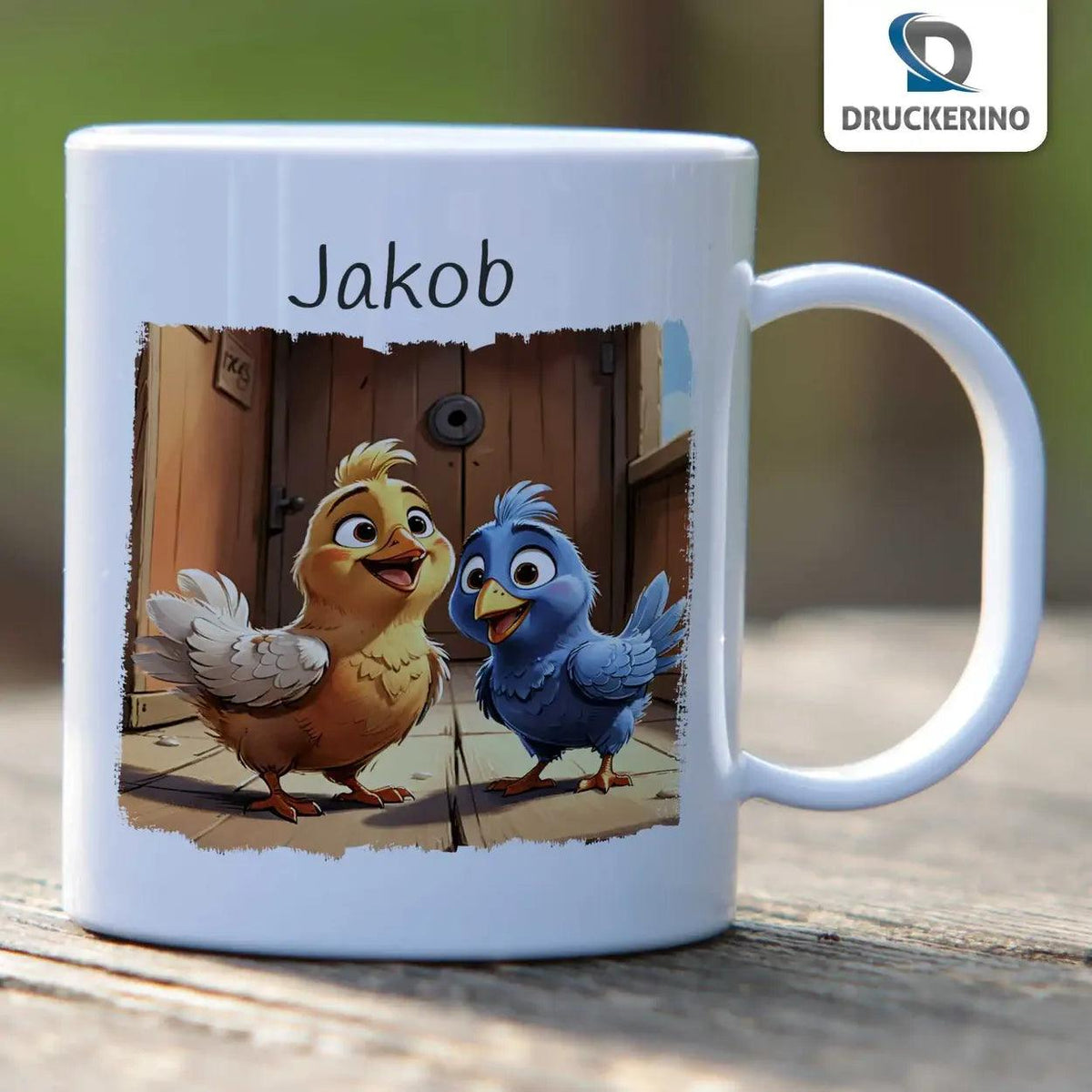 Kindertasse mit Namen | Tierisch gute Freunde - Druckerino