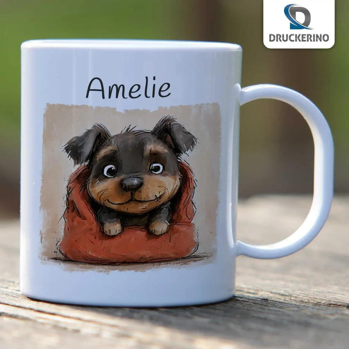Kindertasse mit Namen | Welpen-Glück - Druckerino