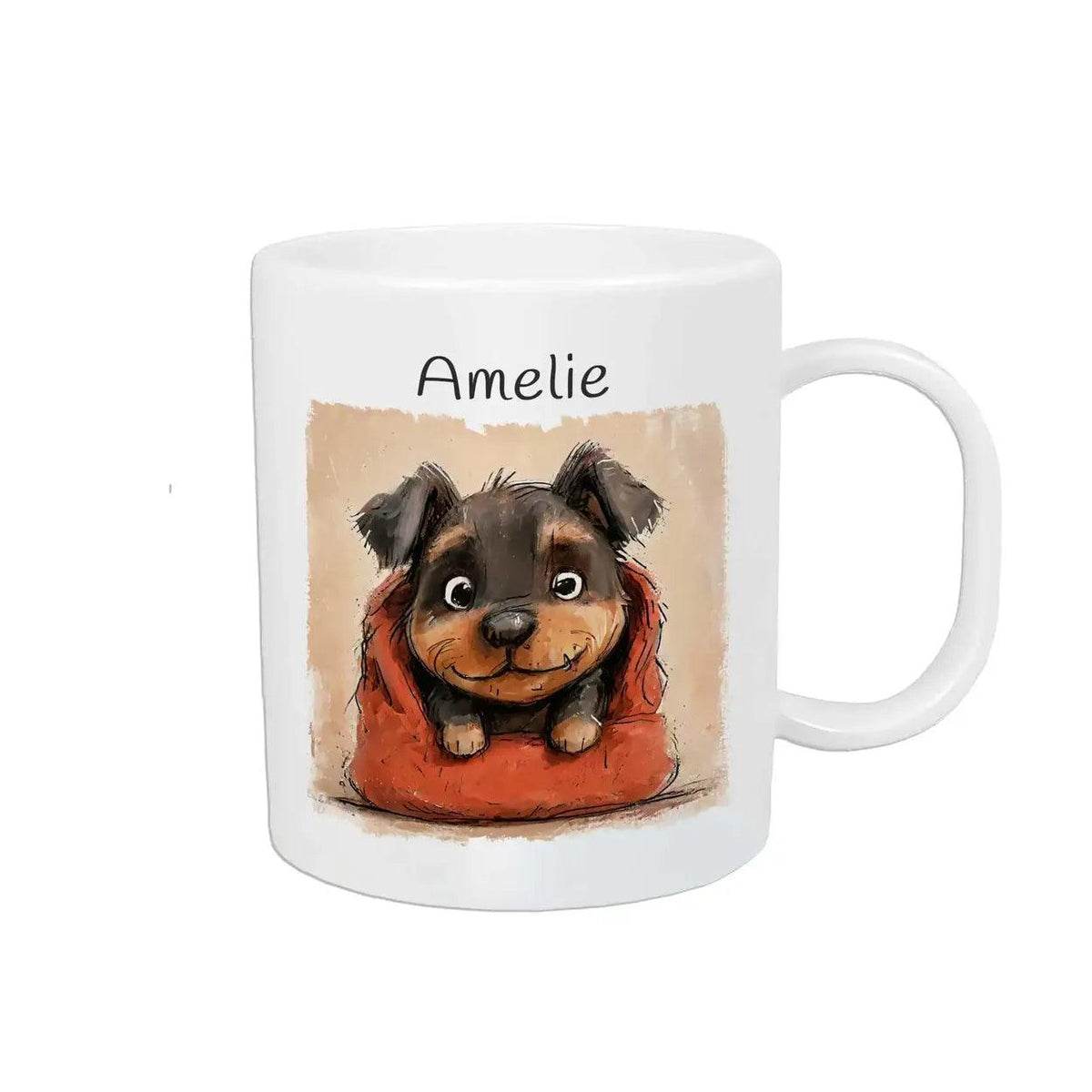 Kindertasse mit Namen | Welpen-Glück - Druckerino