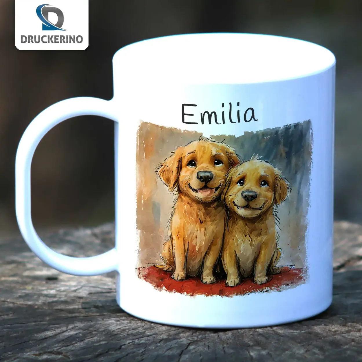 Kindertasse mit Namen | Welpenfreund - Druckerino