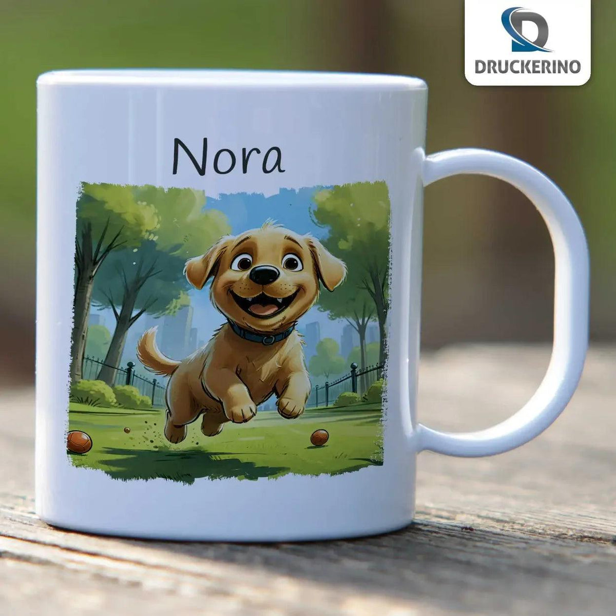 Kindertasse mit Namen | Welpenglück - Druckerino