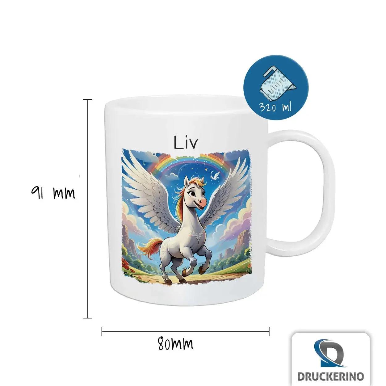 Kindertasse mit Namen | Wolkenreiter - Druckerino