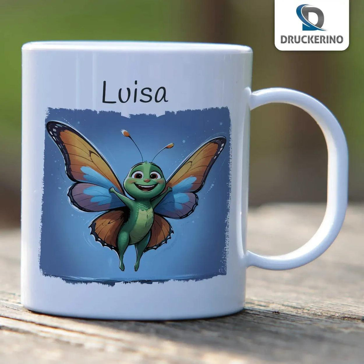 Kindertasse mit Namen | Zauberflügelchen - Druckerino