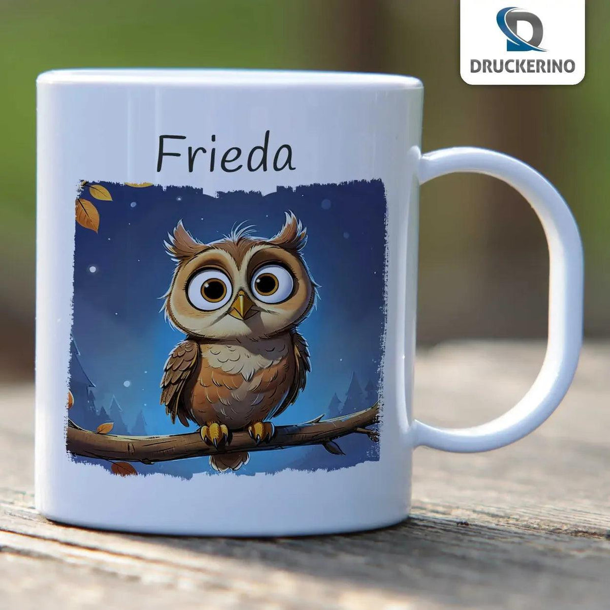Kindertasse mit Namen | Zauberhafte Eulennacht - Druckerino
