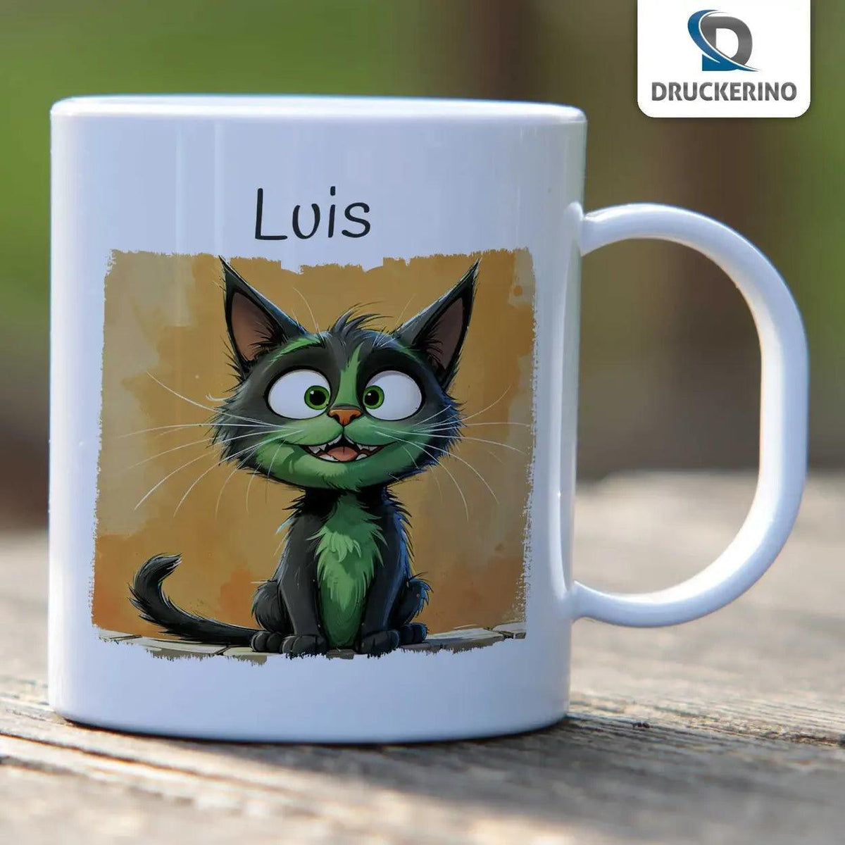 Kindertasse mit Namen | Zauberhafte Kätzchenwelt - Druckerino