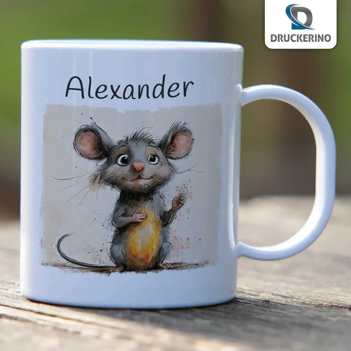 Kindertasse mit Namen | Zaubermaus-Abenteuer - Druckerino