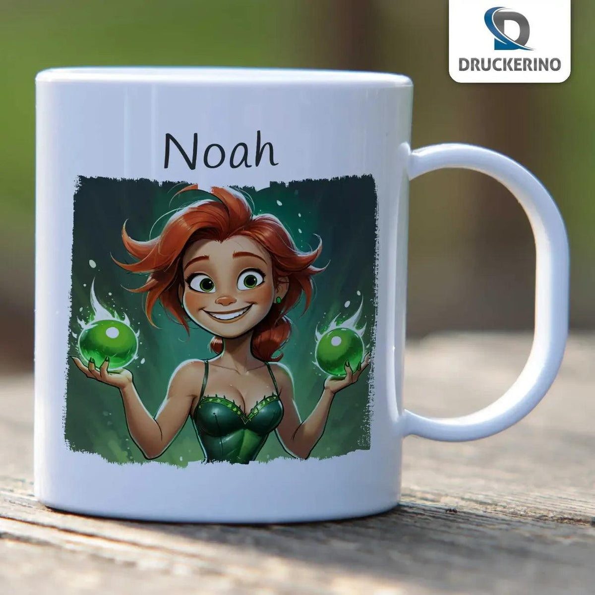 Kindertasse mit Namen | Zauberwald-Fee - Druckerino