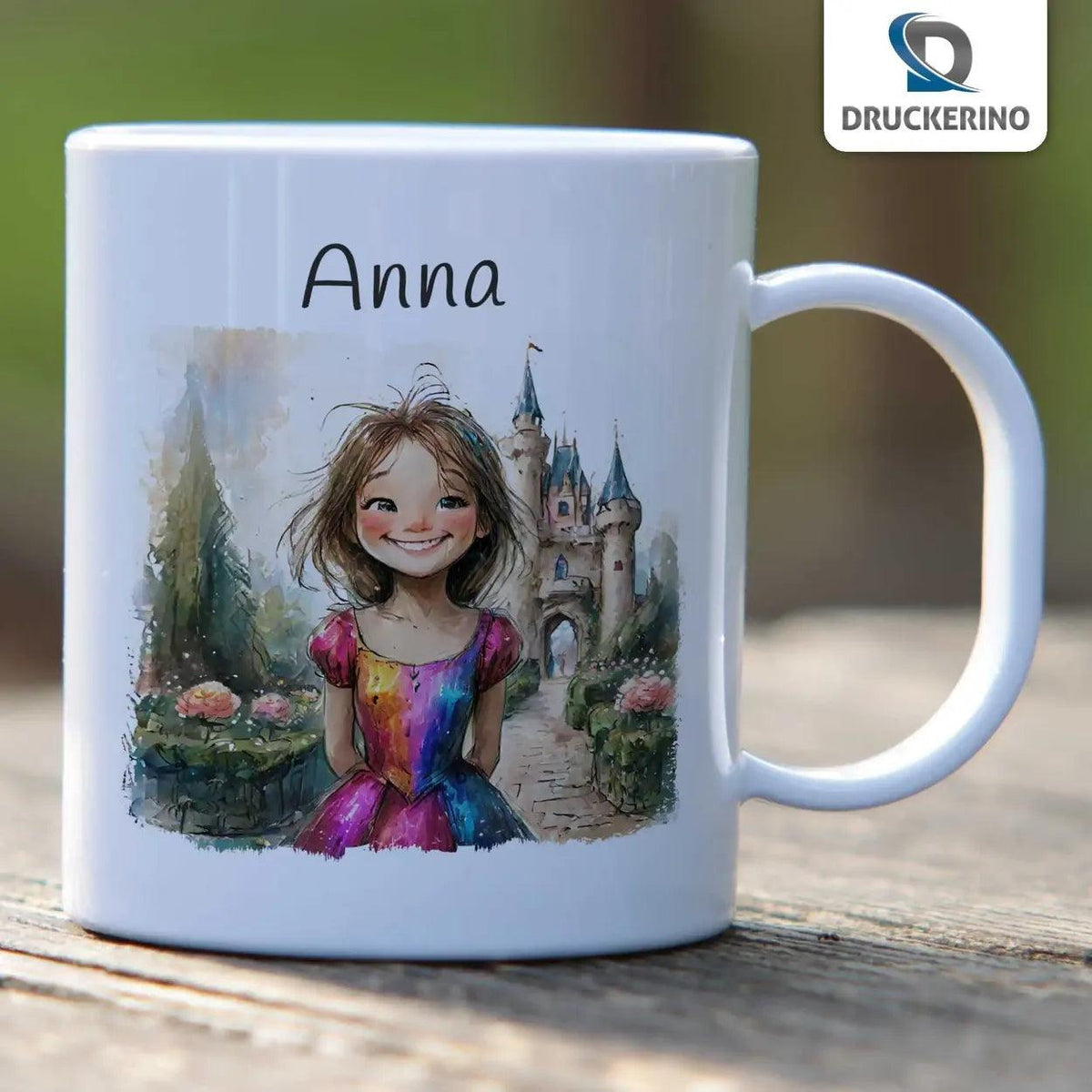 Kindertasse mit Namen | Zauberwelt Abenteuer - Druckerino