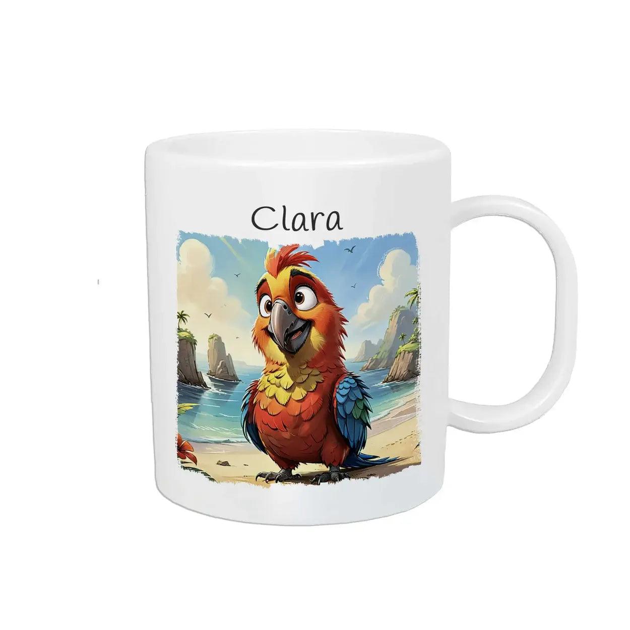 Kindertasse | Abenteuer Piratenpapagei | 320ml - Druckerino